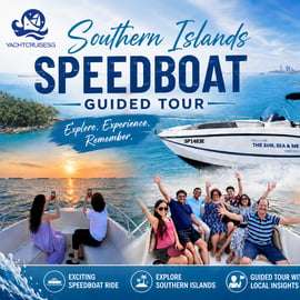 Excursion en hors-bord « Frissons et détente dans les îles du sud de Singapour »