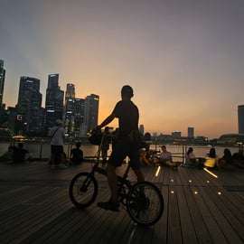Singapour : Visite nocturne à vélo
