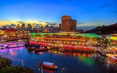 Singapour : Visite touristique nocturne de la ville avec croisière fluviale