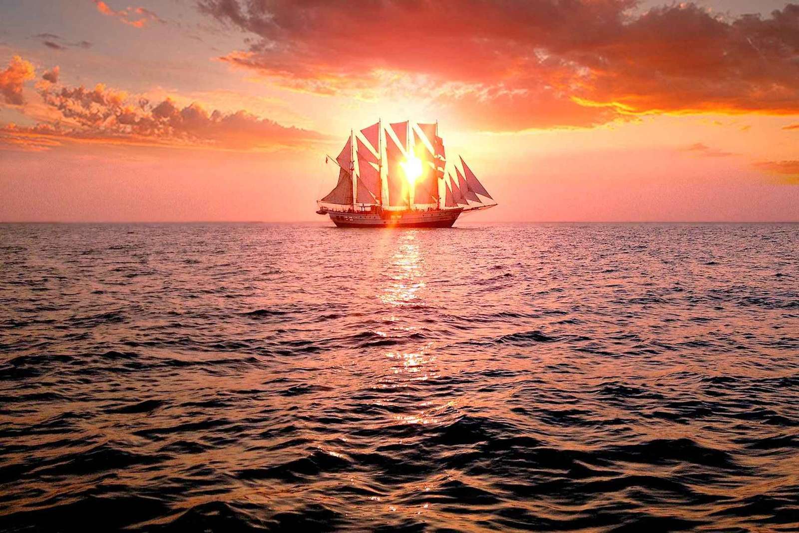 Singapour : Croisière au coucher du soleil à bord d'un grand voilier avec repas à 4 plats