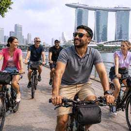 Singapour : visite d'une demi-journée à vélo dans un cadre historique