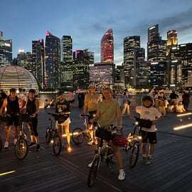 Singapour : Visite nocturne à vélo
