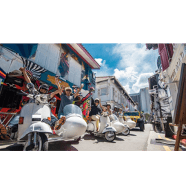 Singapour : Balade en Vespa Sidecar dans le quartier de Kampong Glam et le Civic District