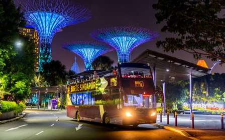 Singapour : visite nocturne en bus avec guide en chair et en os