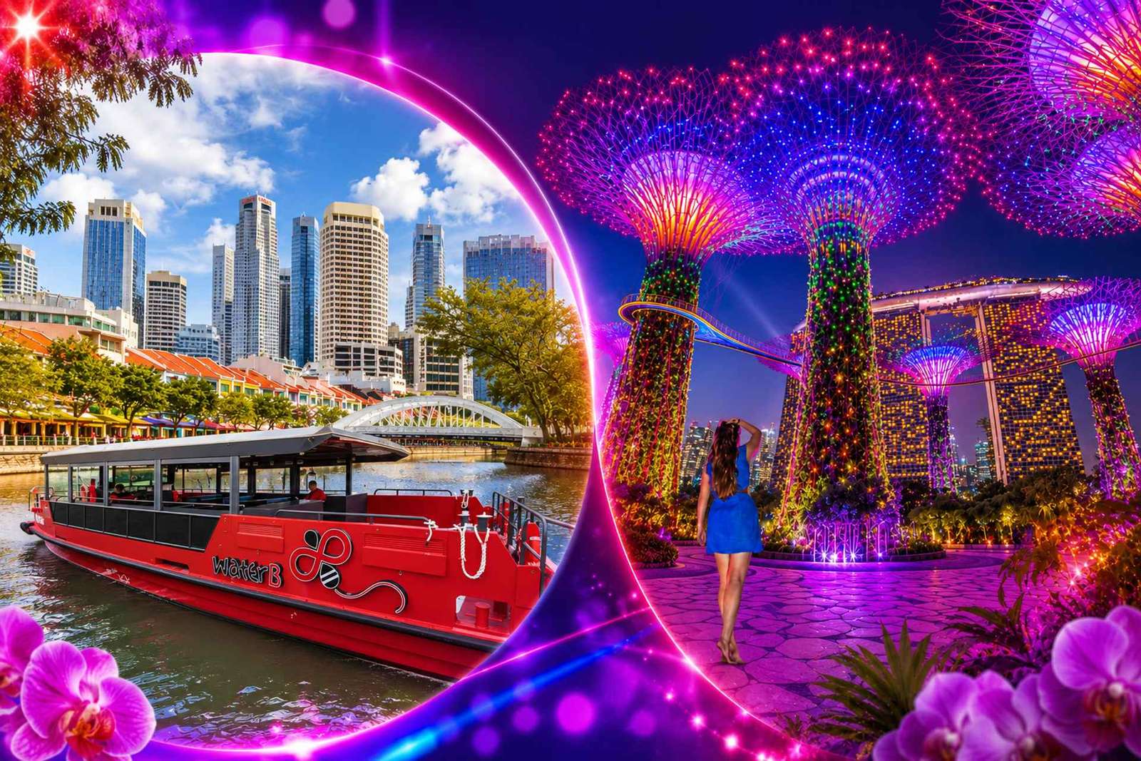 Croisière sur la rivière Singapour, Spectra et spectacle son et lumière Garden Rhapsody