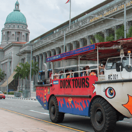 Singapour : Visite guidée de la ville en bateau canard amphibie