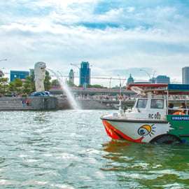 Singapour : Visite guidée de la ville en bateau canard amphibie