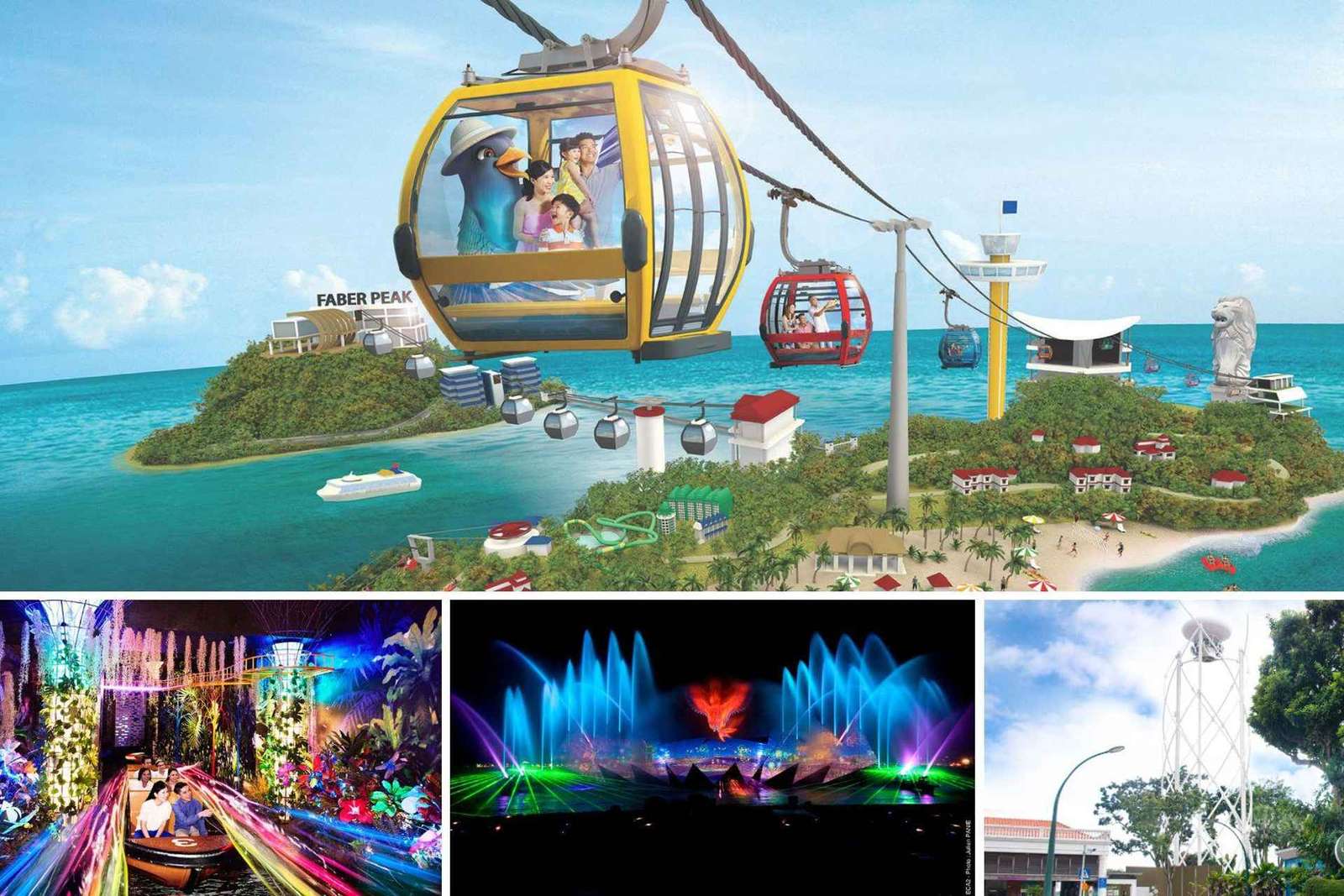 Visite guidée de Sentosa de jour comme de nuit avec 5 attractions
