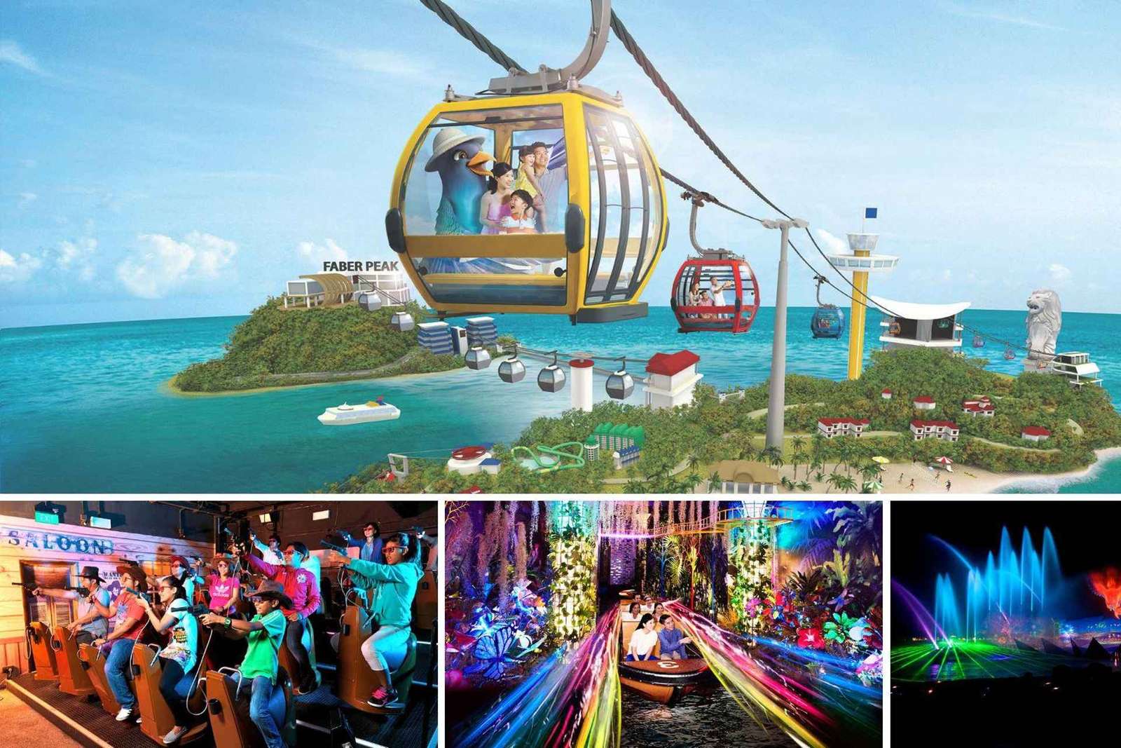 Visite guidée de l'île de Sentosa avec 4 attractions