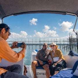 Singapour : Visite guidée en bateau et visite de la ferme piscicole de Kelong