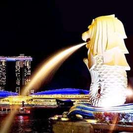 Singapour : Visite touristique nocturne de la ville avec croisière fluviale