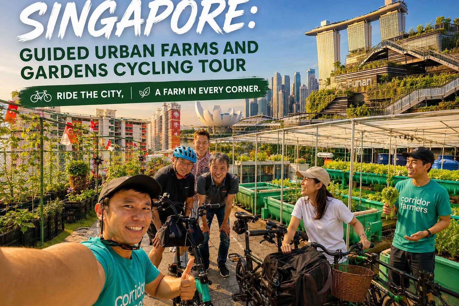 Singapour : visite guidée à vélo des fermes et jardins urbains