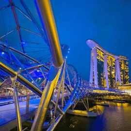 Croisière sur le fleuve Singapour au coucher du soleil et spectacles de lumières scintillantes