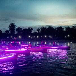 Singapour : excursion nocturne en kayak à LED et moules