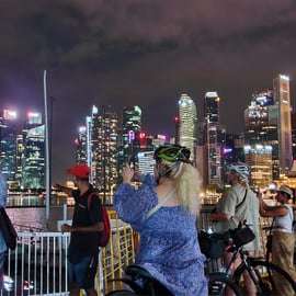 Singapour : Visite nocturne de la baie de Marina à vélo