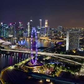 Singapour : visite citadine guidée nocturne avec croisière fluviale