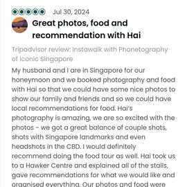 Instawalks des services photographiques emblématiques de Singapour
