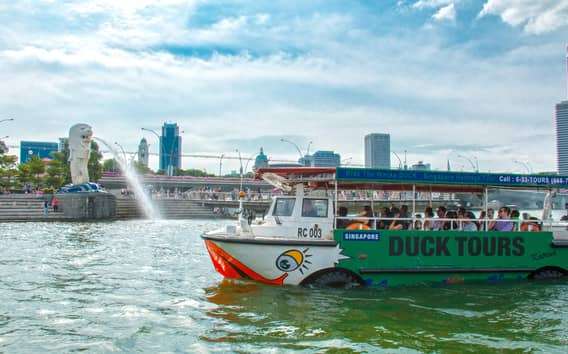 Singapour : Visite guidée de la ville en bateau canard amphibie