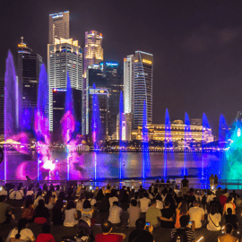 Singapour : Visite au crépuscule avec croisière fluviale et spectacles de lumières