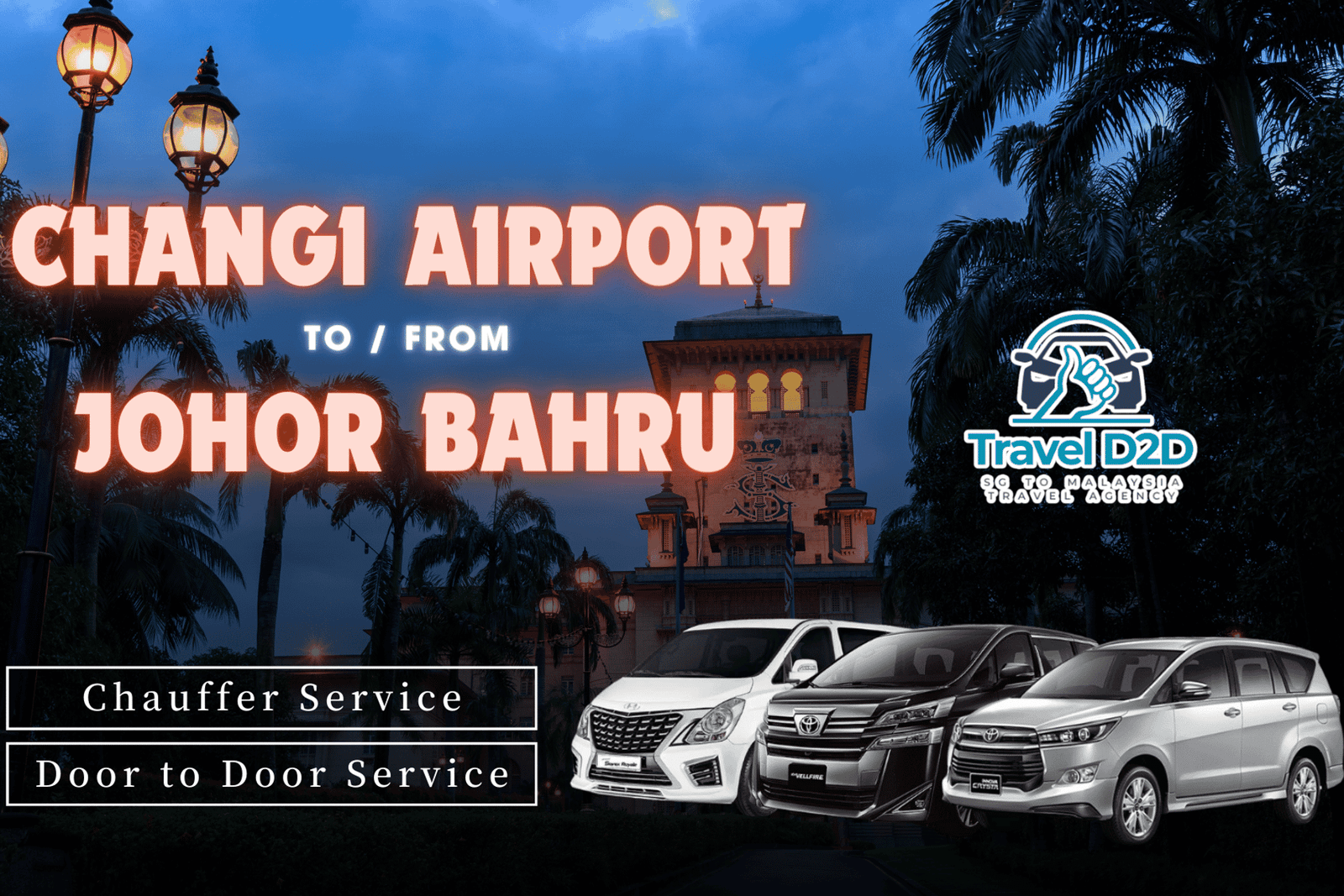 De l'aéroport Changi de Singapour (SIN) à Johor Bahru (Malaisie)